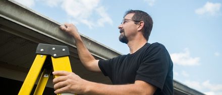 Inspect Gutters to help prevent future water damage to property